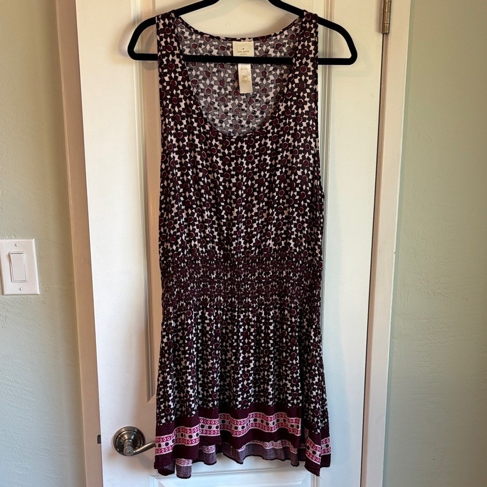 Kate Spade Beach‎ Cover-Up Dress Sumac Red Purple Women L Sleeveless Summer - Picture 3 of 9